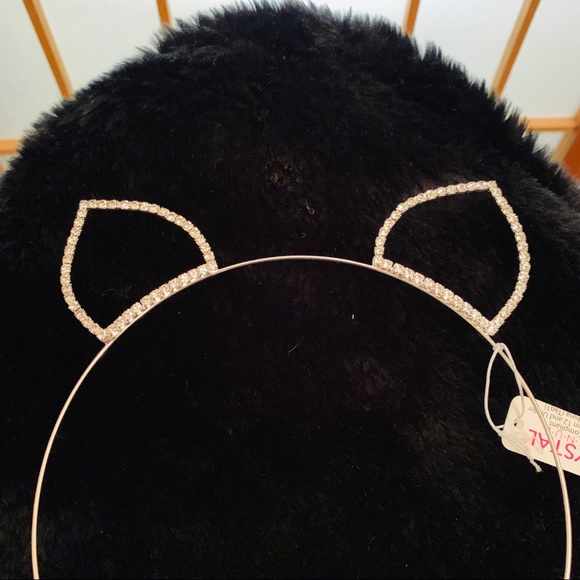 RHINESTONE CAT EARS HEADBAND - Picture 3 of 7